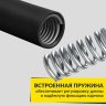 Карниз для ванной телескопический 100-200 см черный фото 4